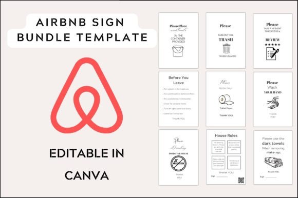 Airbnb Sign Bundle Templates: Premium Graphics for Modern Publishing