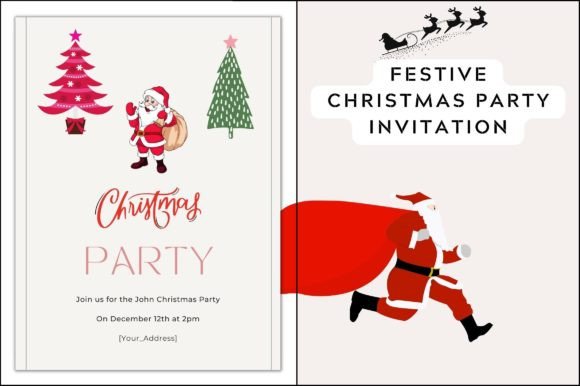 Christmas Party Eve Invitation Graphic Templates