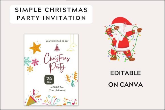 Christmas Party Invitation Printable for Graphic Templates