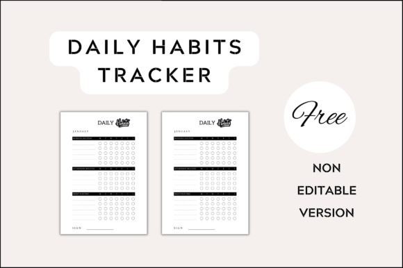 Daily Habits Tracker: A Designer's Review of Freebies & Graphics
