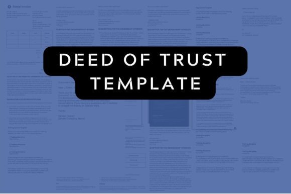 Deed of Trust Contract Template PDF for Graphic Templates