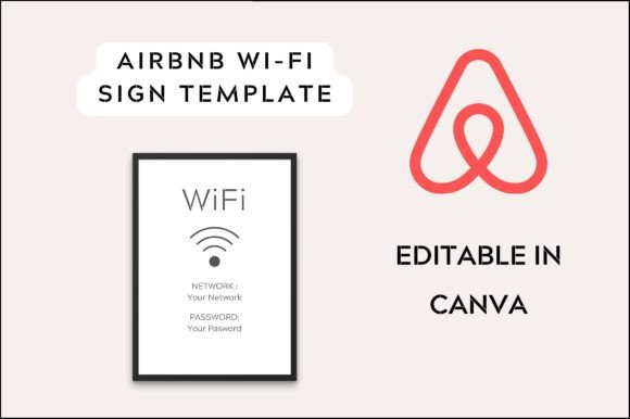 Editable Airbnb Wifi Sign Template: Essential Graphics for Branding