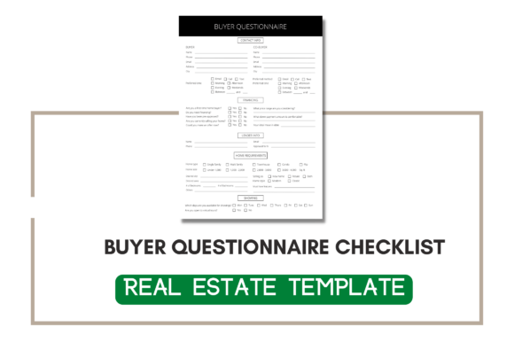 Editable Buyer Questionnaire Checklist Review