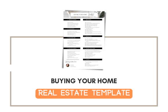 Editable Buying Your Home Checklist: Premium Graphics for Branding