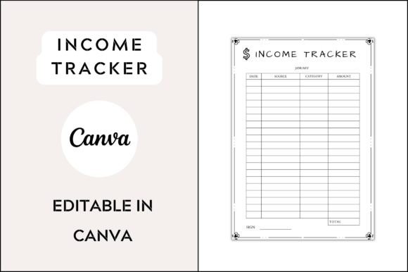 Editable Income Tracker Template: A Designer's Review of Graphics