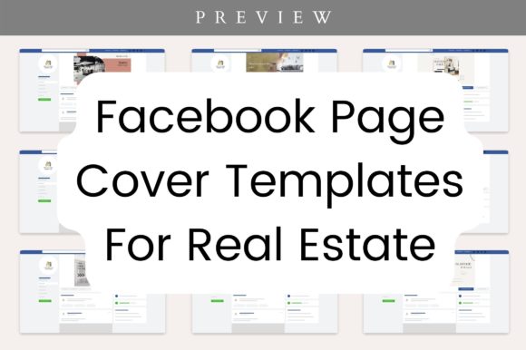 Editable Real Estate Facebook Cover for Graphics and Graphic Templates
