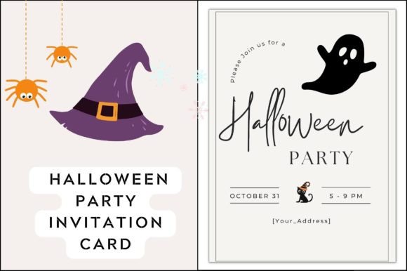 Halloween Party Invitations for Everyone - Graphic Templates for Digital Sellers