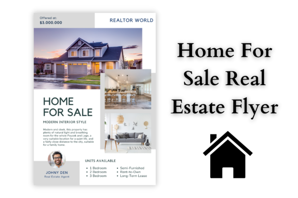 Home for Sale Real Estate Flyer: Premium Graphics & Print Templates