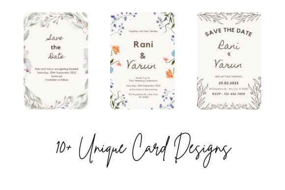 Modern Wedding Invitation Templates Graphics for Creators