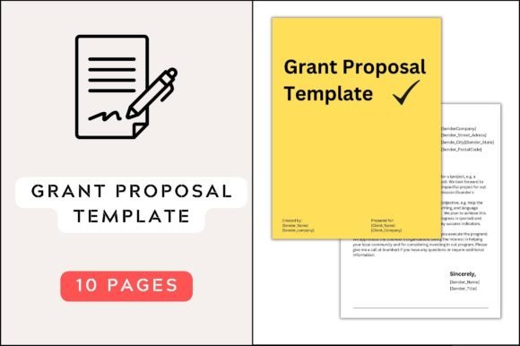 One Page Grant Proposal Template: Premium Graphics for Modern Brands
