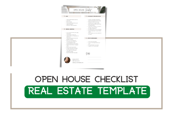 Open House Checklist Template: Premium Graphics for Handmade Sellers
