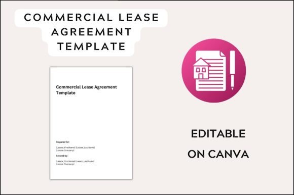 Printable Commercial Lease Agreement Graphics for Handmade Business