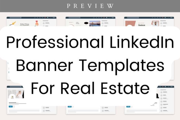 Real Estate - LinkedIn Banner Template: Premium Graphics for Agents