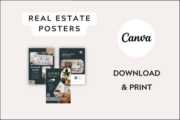 Real Estate Premium Posters Marketing Graphics & Print Templates