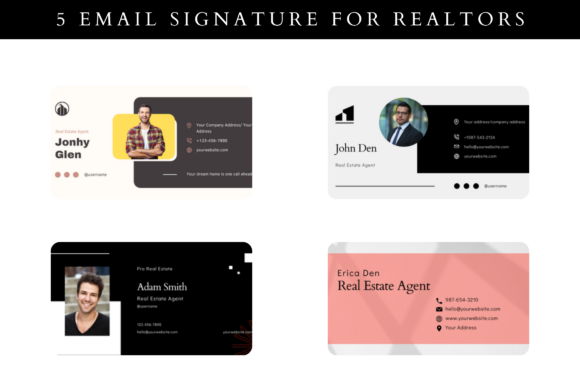 Realtor Branding Email Signature: Premium Graphics for Modern Graphic Templates
