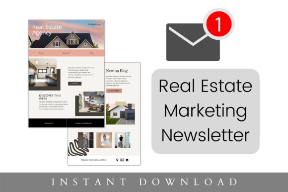 Realtor Newsletter Template: A Graphic Design Asset for Print Templates and Graphics