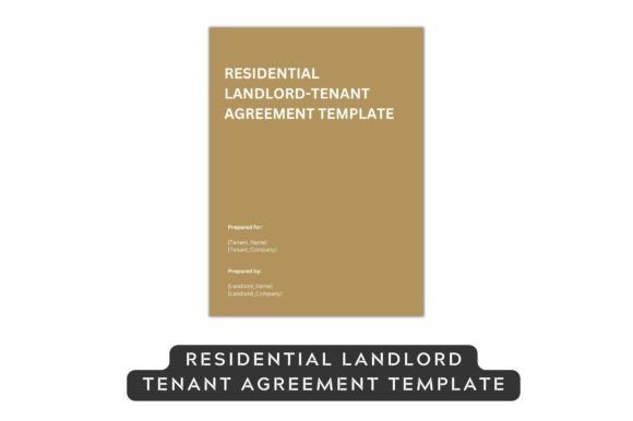 Residential Landlord Tenant Contract PDF Graphic Template